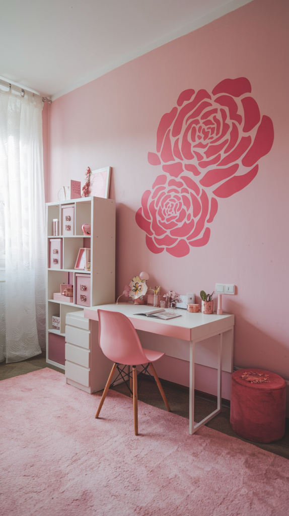 Blush pink wall art