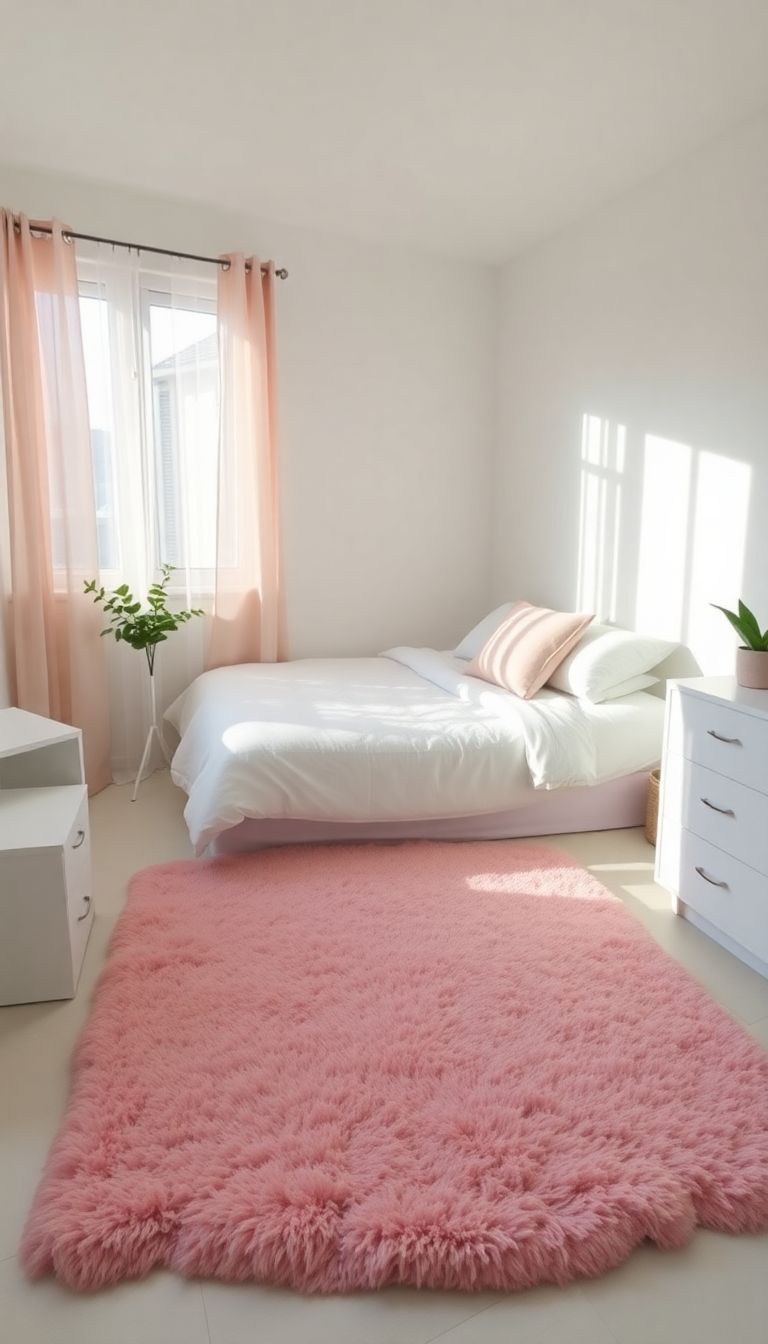 Plush pink carpets for comfort