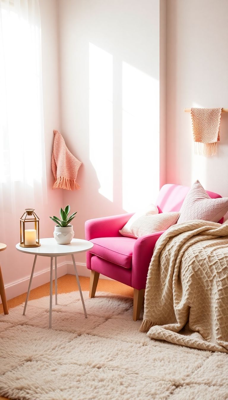 Bright pink accent chairs