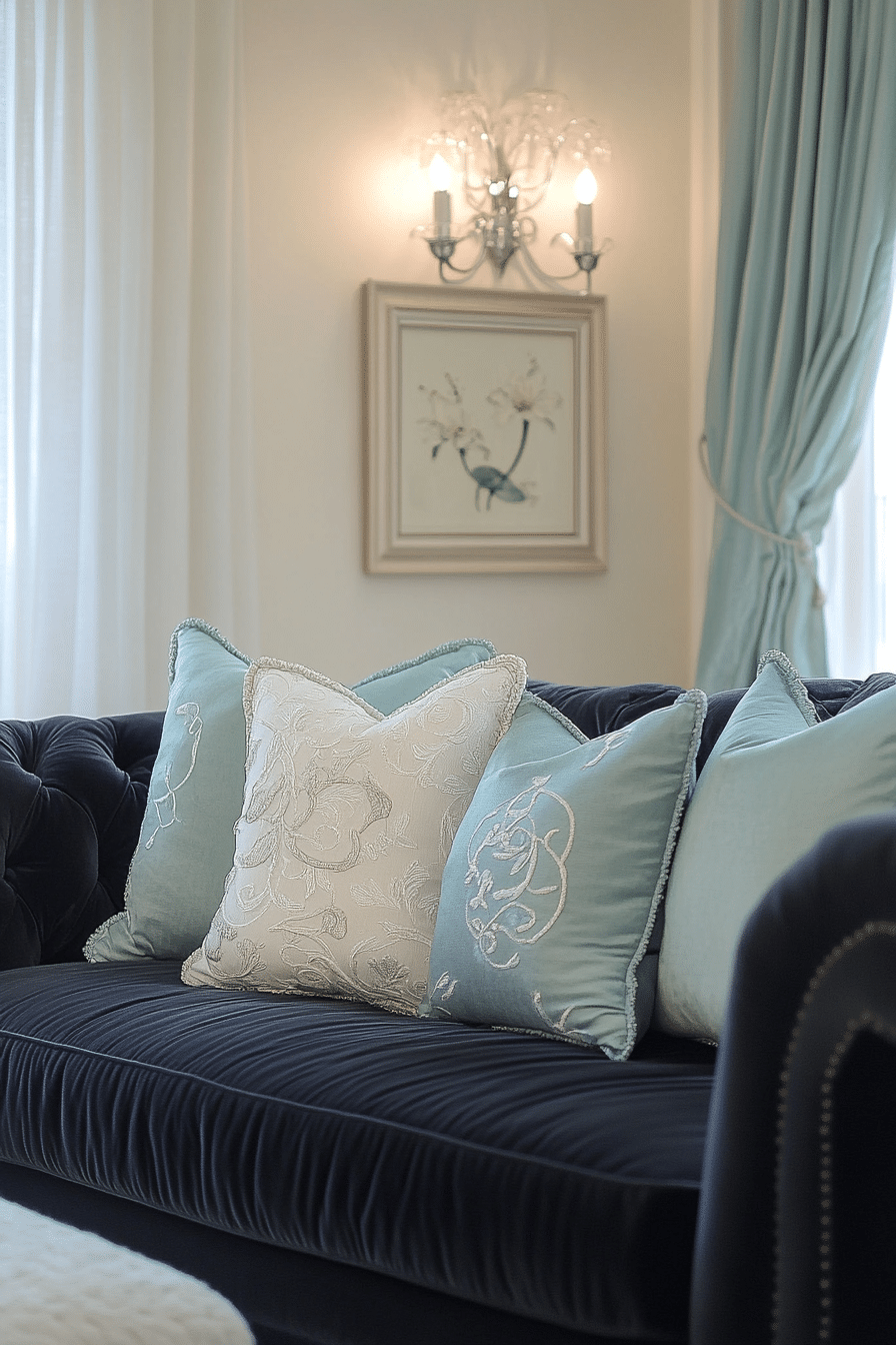 Living room with anthracite-colored couch