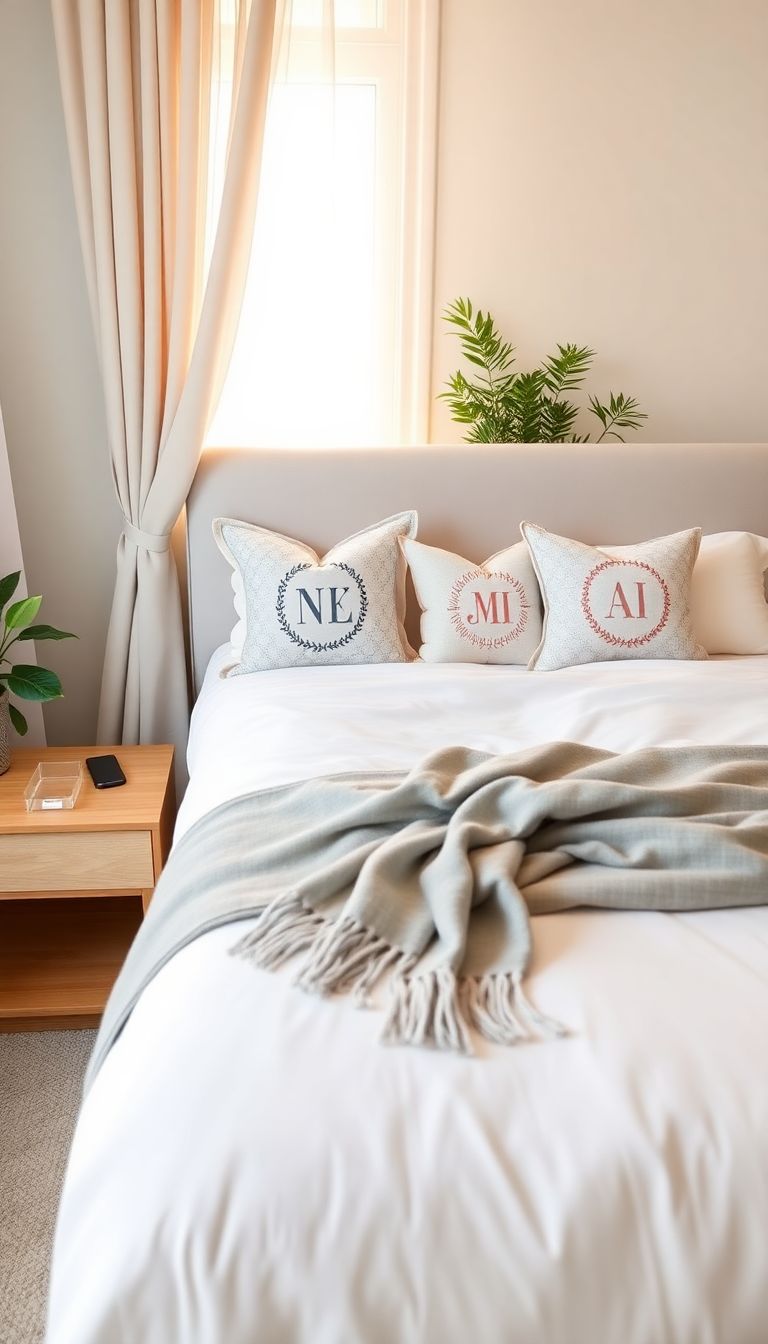 Personalized accent pillows for a personal touch