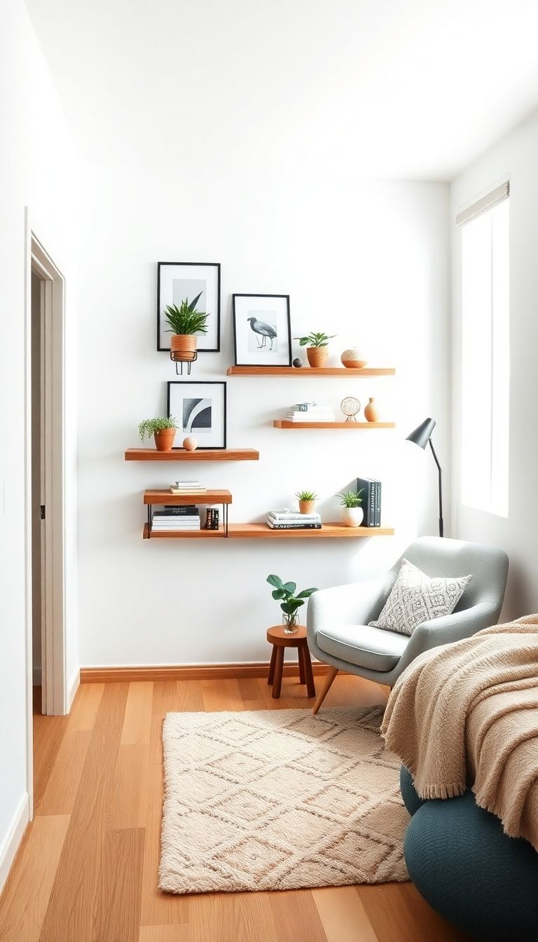 Unique floating shelves for display