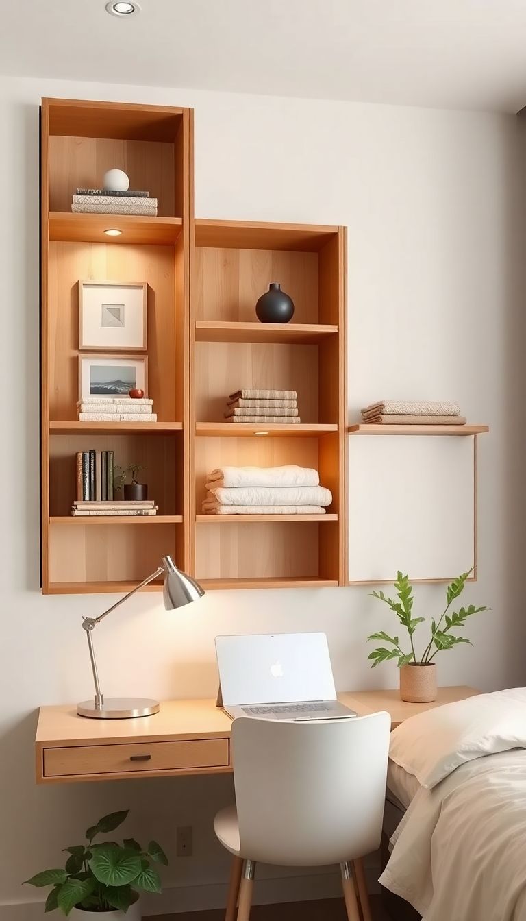 Sleek wall mounted storage solutions