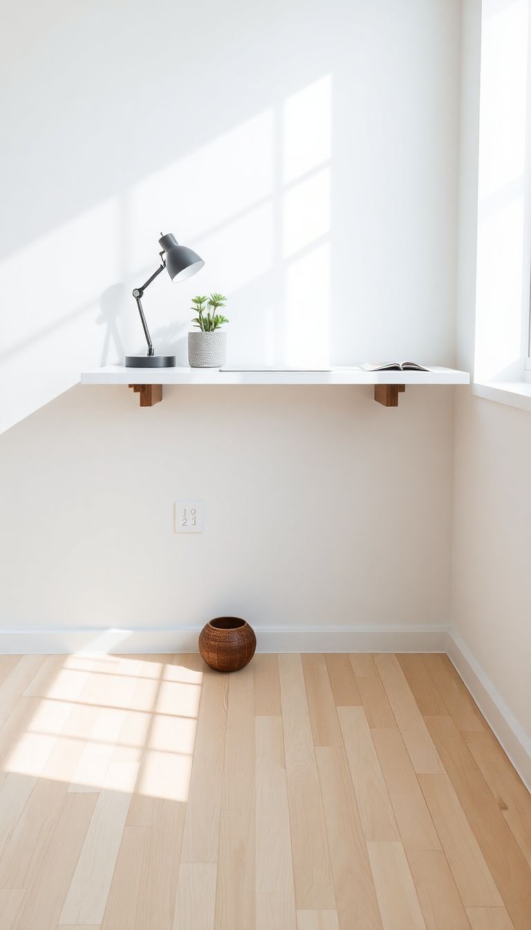 Floating desks to save space