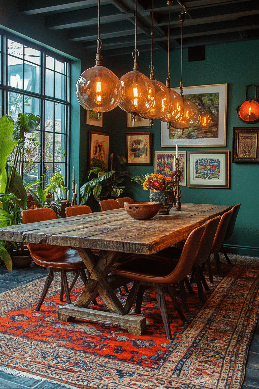 sage green dining room