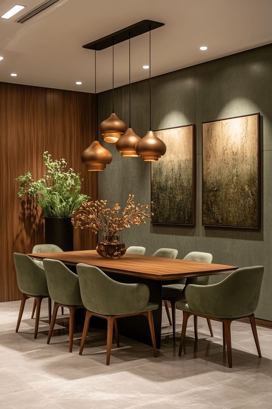 sage green dining room