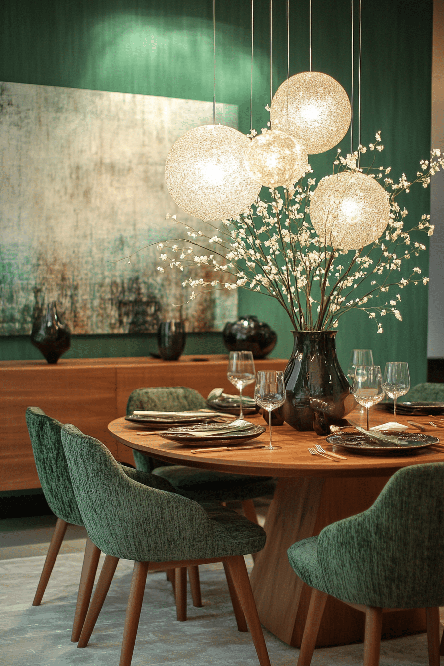 sage green dining room