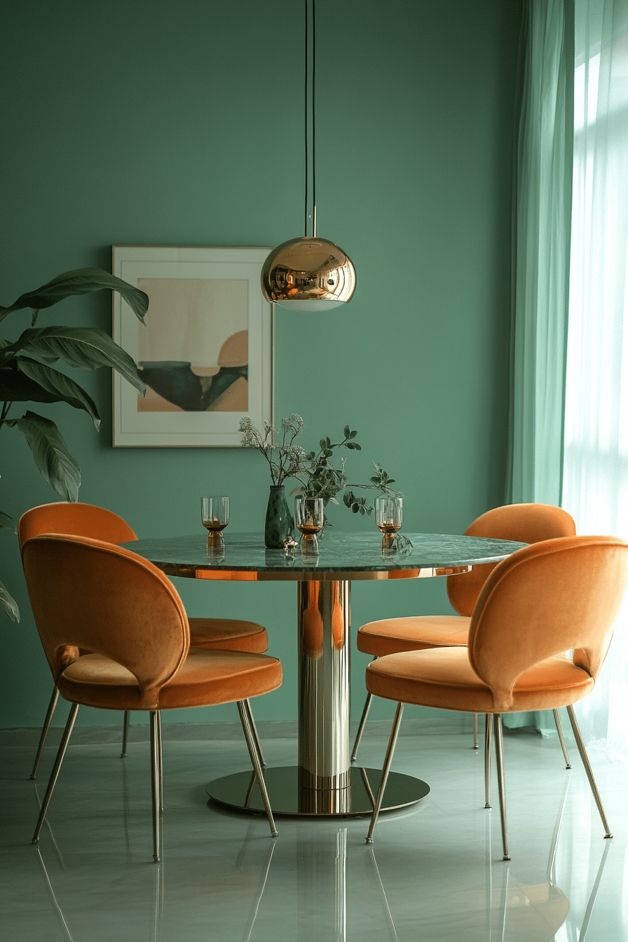 sage green dining room