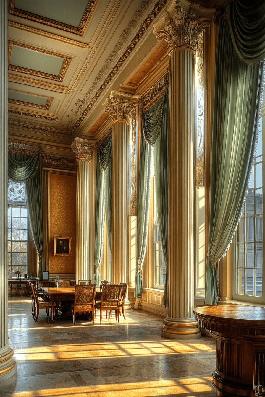 sage green dining room