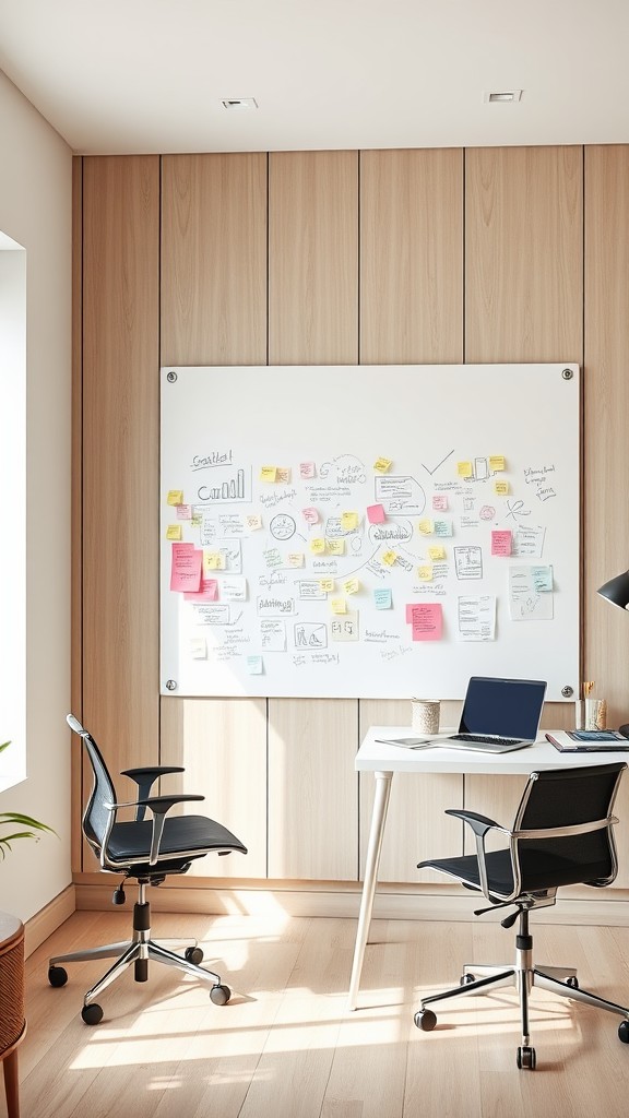 Integrated whiteboards for brainstorming