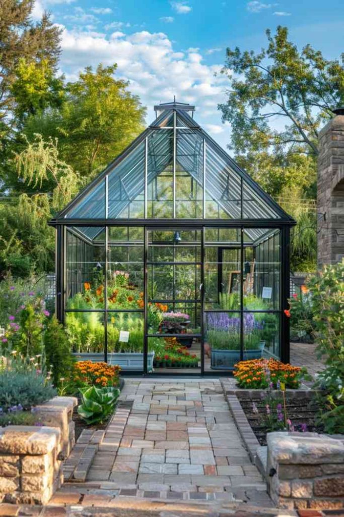 This aluminum greenhouse exudes a feeling of contemporary elegance. Its aluminum frame offers remarkable strength, ensuring durability and resistance to <a href=