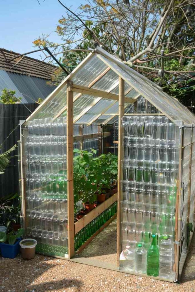 Here's a brilliant display of green building! By converting discarded plastic bottles into transparent walls, this greenhouse provides you with an ideal growing environment for plants while showing your commitment to the environment.