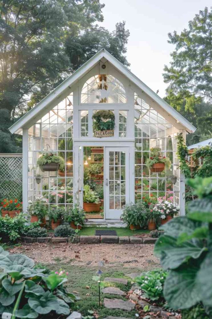 Transform old windows into a greenhouse that serves as a stage for nature's spectacle! In addition to being cost-effective, this greenhouse idea will provide your beloved plants with ample sunshine and allow you to refine your gardening effortlessly.