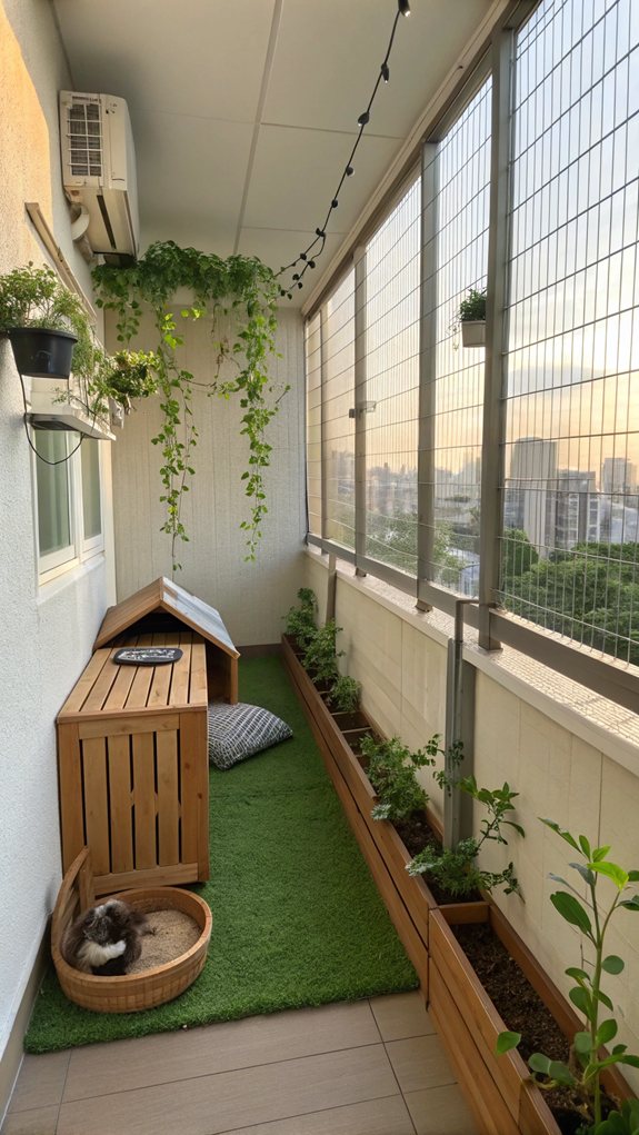 Balcony for the enjoyment of pets