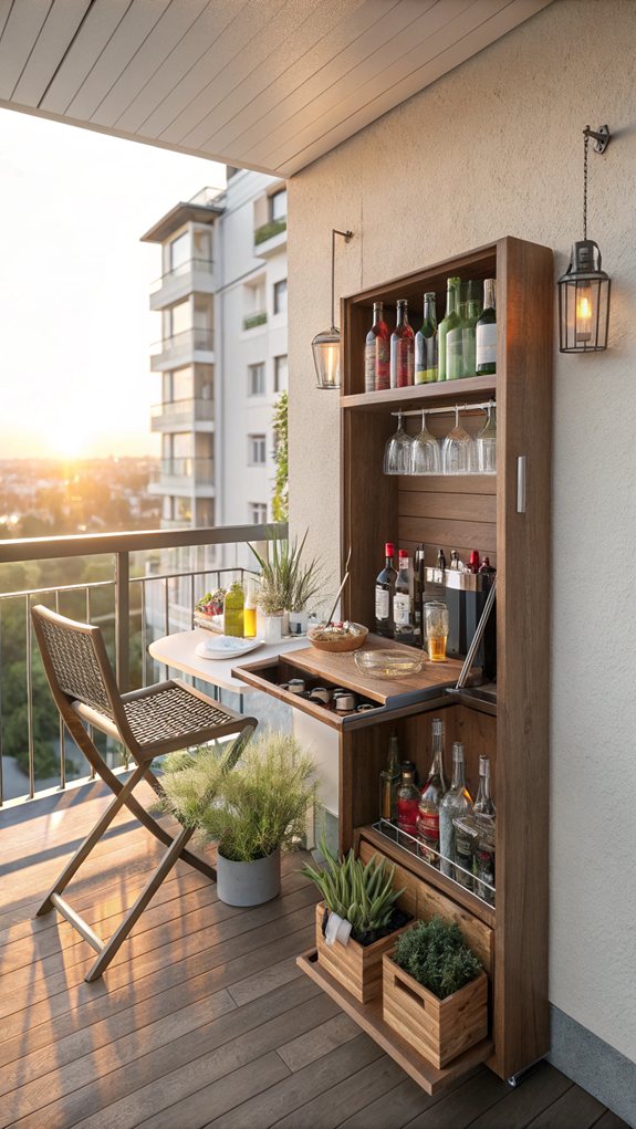 compact wall bar