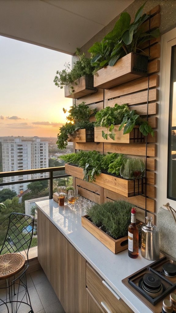 Building a vertical garden bar