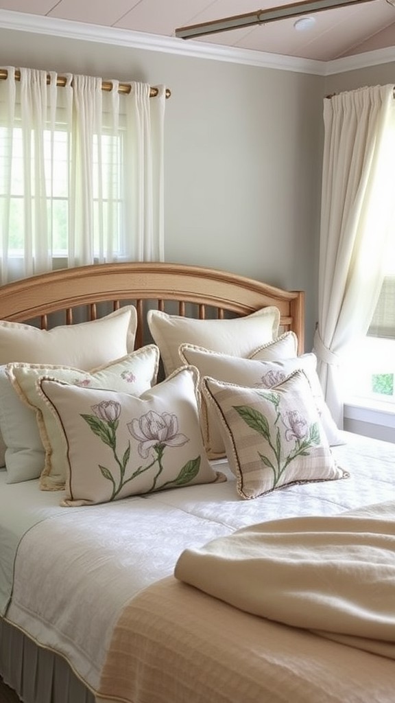 With decorative pillows with southern prints