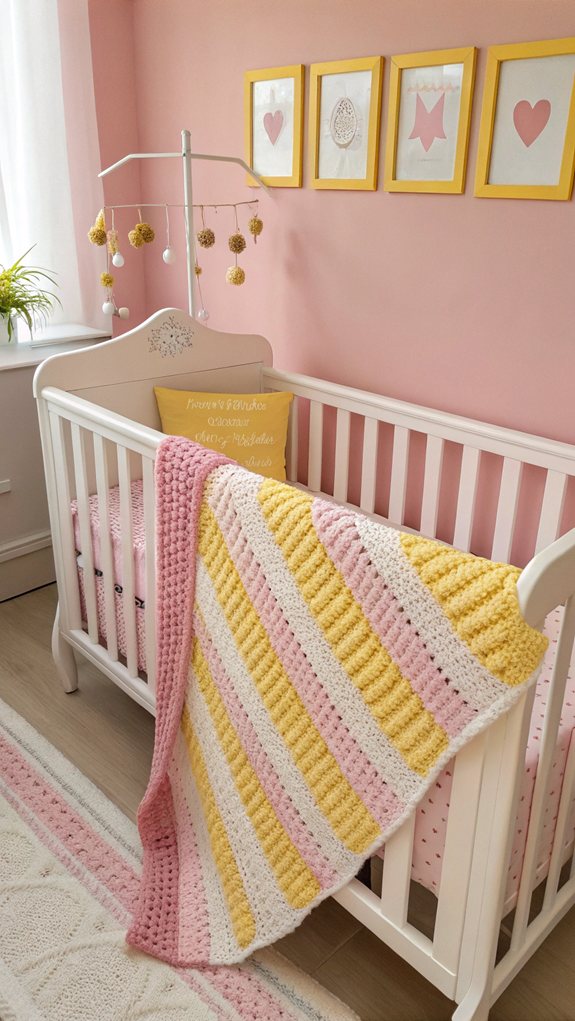 Colorful knitted blanket designs