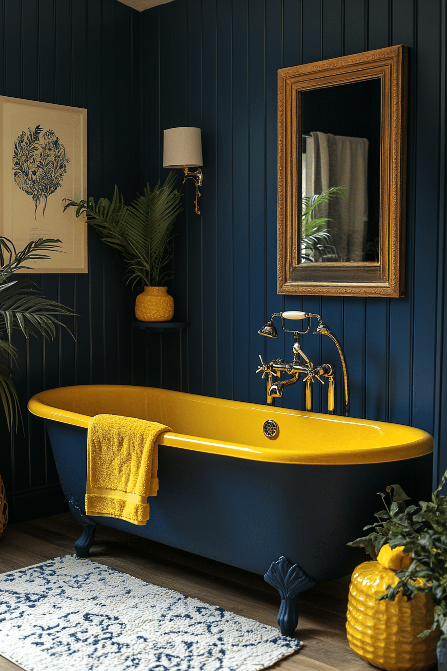 Yellow and blue bathroom ideas