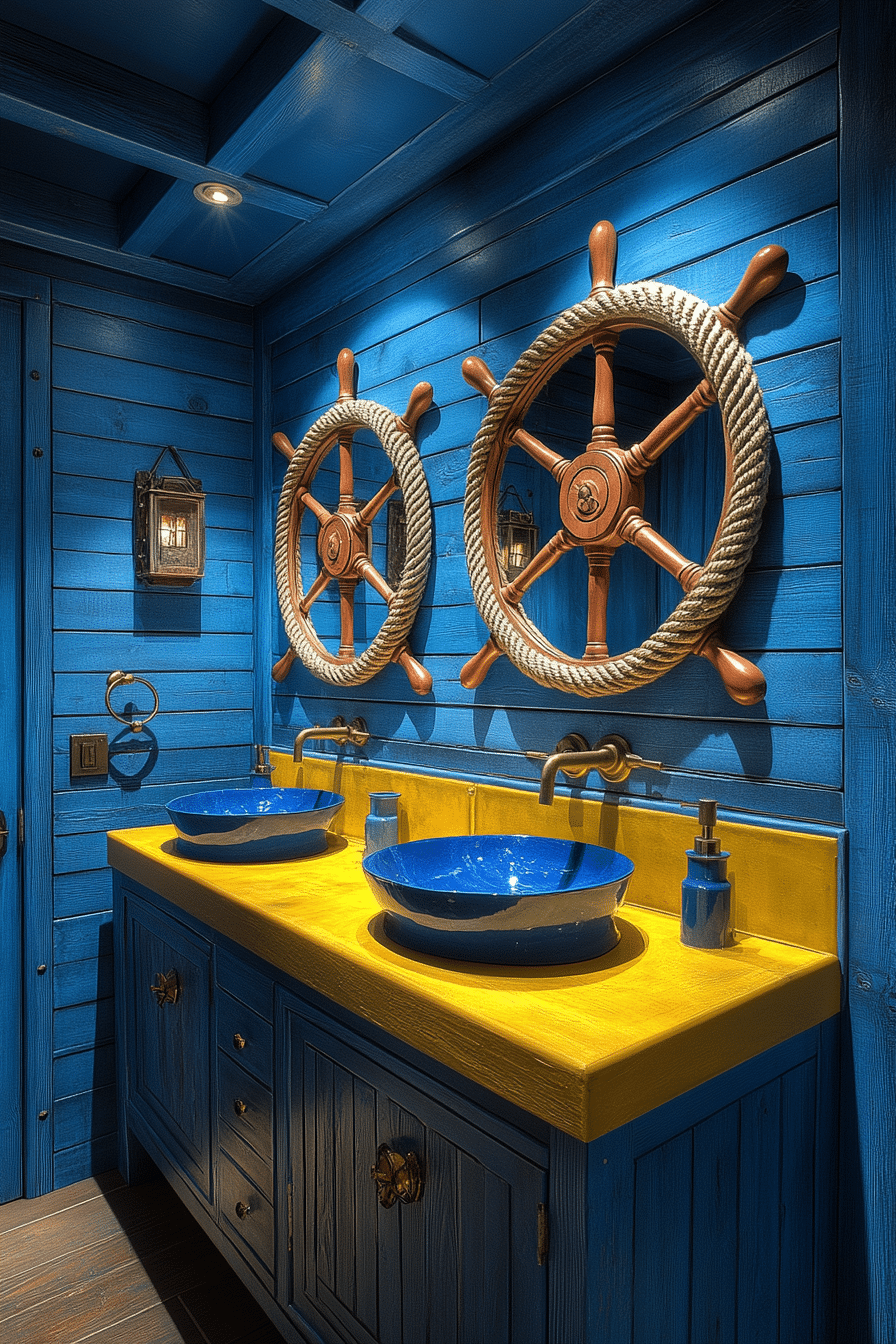 Yellow and blue bathroom ideas