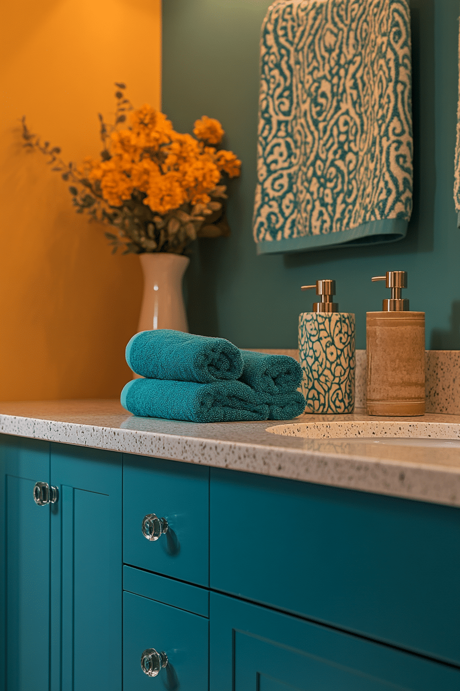 Yellow and blue bathroom ideas