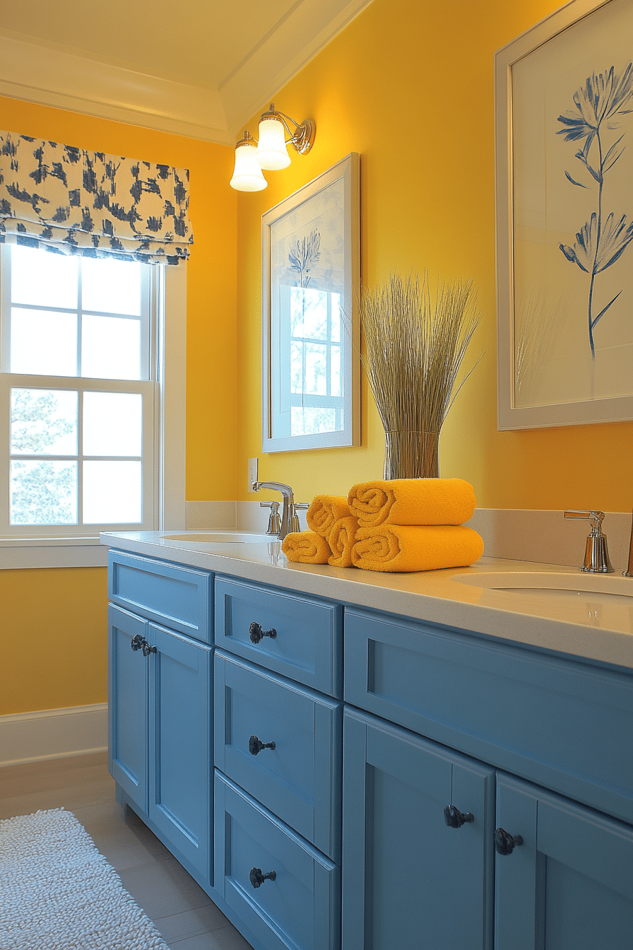 Yellow and blue bathroom ideas