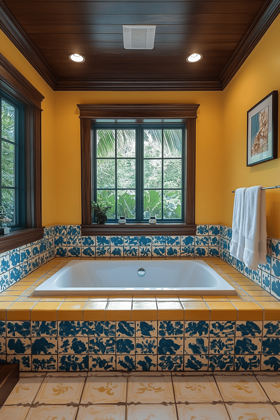 Yellow and blue bathroom ideas