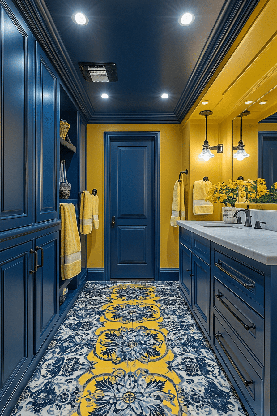 Yellow and blue bathroom ideas