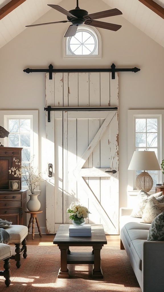 Converted barn doors