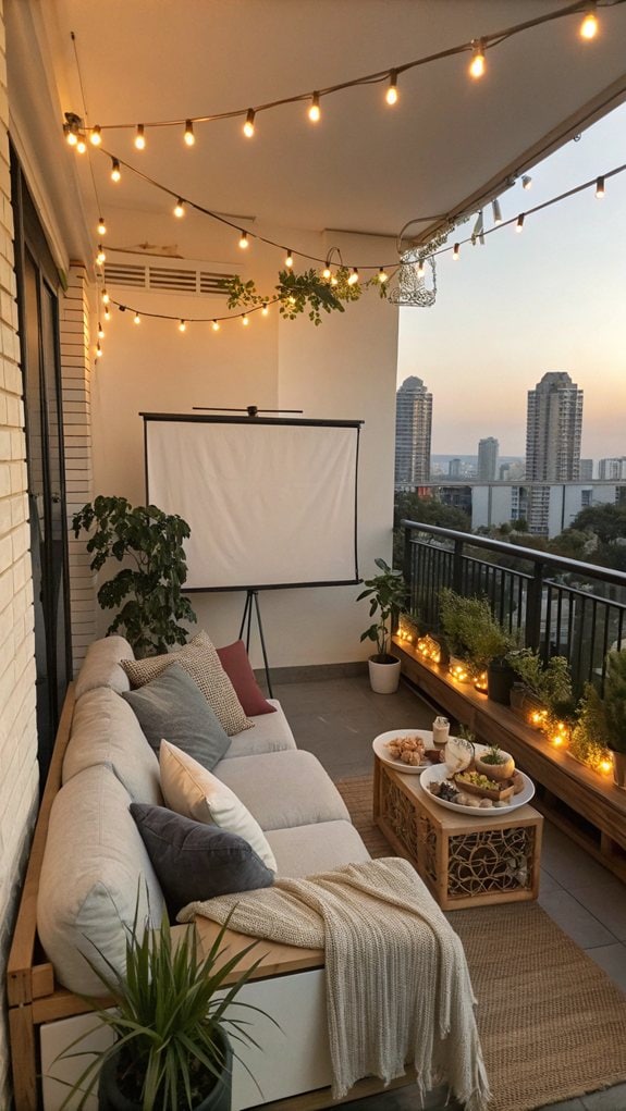 cozy outdoor film areas