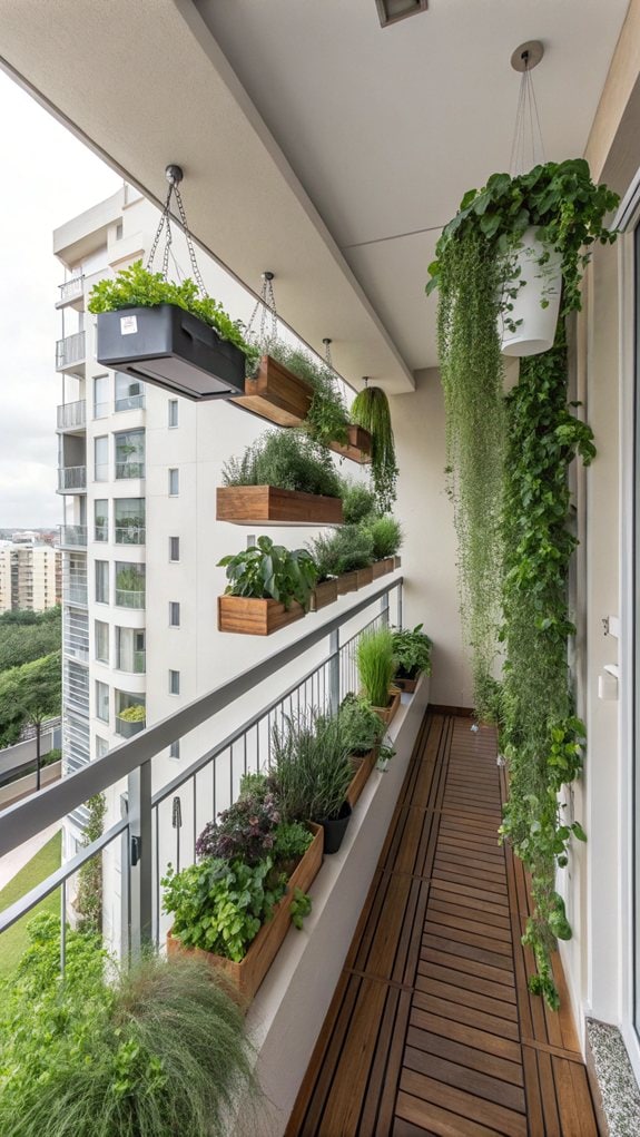 Vertical gardening with shelves