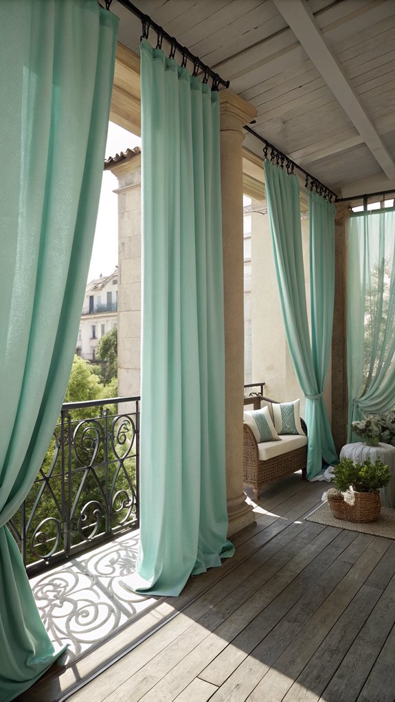 Weatherproof canvas curtains