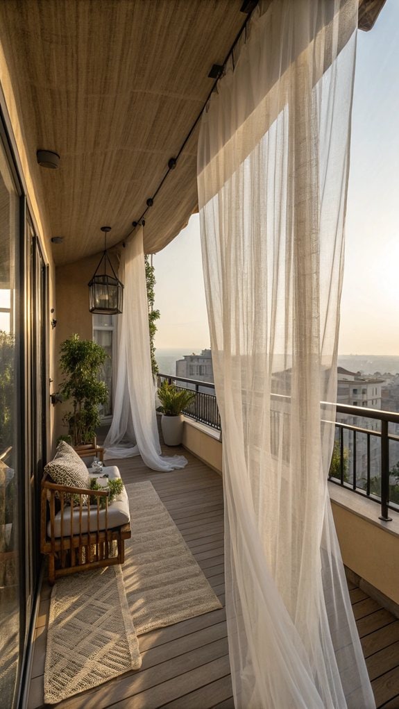 Transform Your Apartment Balcony with These 15 Chic Curtain Ideas