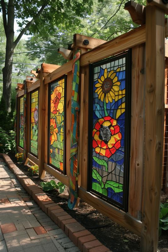 Use your privacy fence to showcase individual works of art and transform your garden into an exclusive and personal art exhibition.