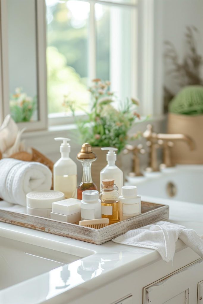 Your bathroom is a sanctuary, a tray with a selection of lotions and oils that promise pampering and relaxation in the midst of life.