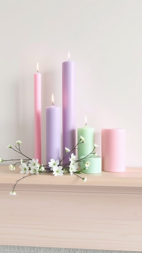 Pastel candles