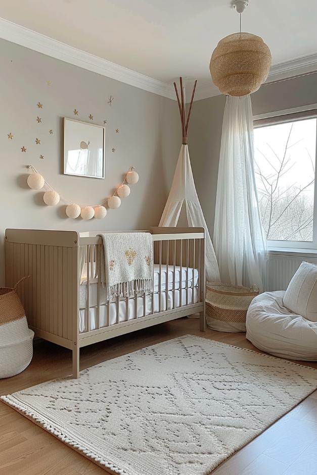 Hygge-inspired decor invites Nordic serenity into this kindergarten, which is covered in a palette of warm neutral colors.