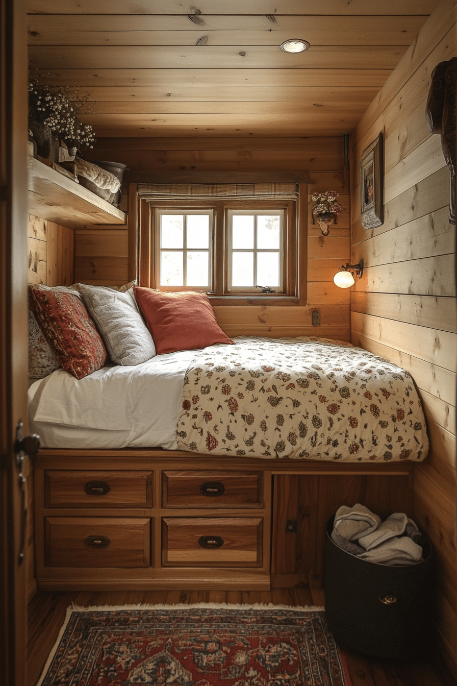 Small cabin bedroom