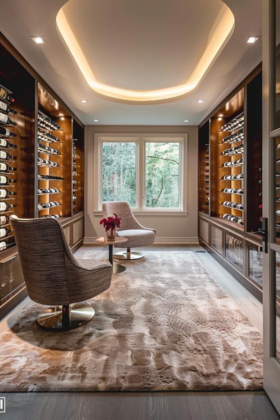 A guest room can do the trick. A slim and modern wine storage fills a room in which a selection of fine wines and spirits seduces demanding palate.