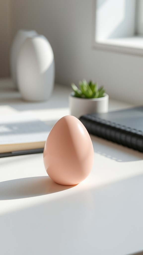 Egg-shaped paper weights