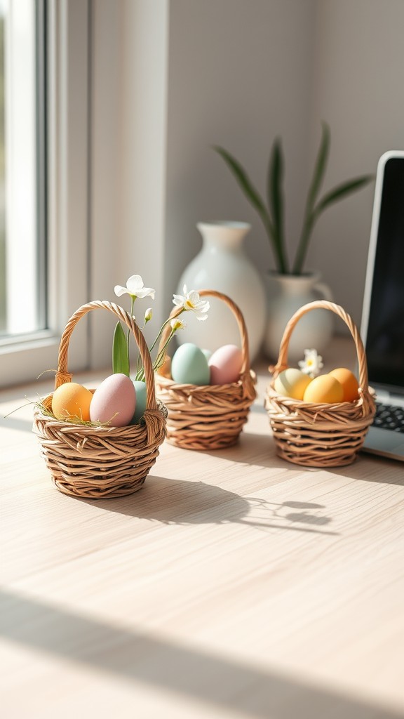 Miniatur -Easter basket center pieces