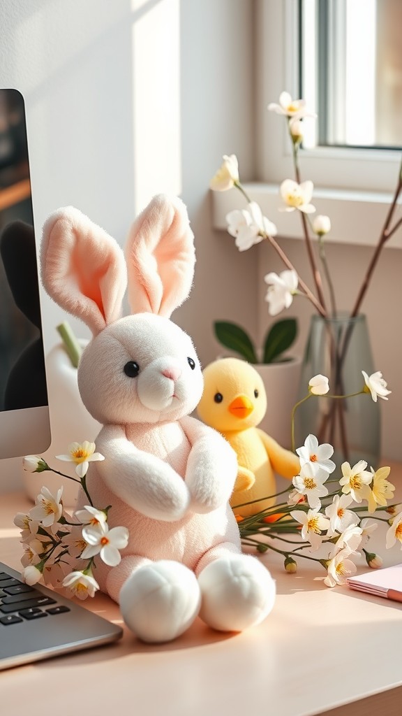 Plush desk toy in Easter topics