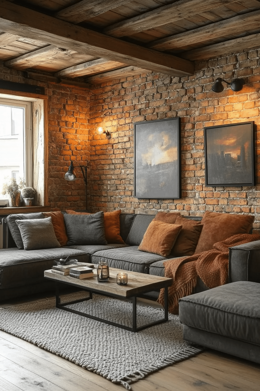 Rustic modern living room