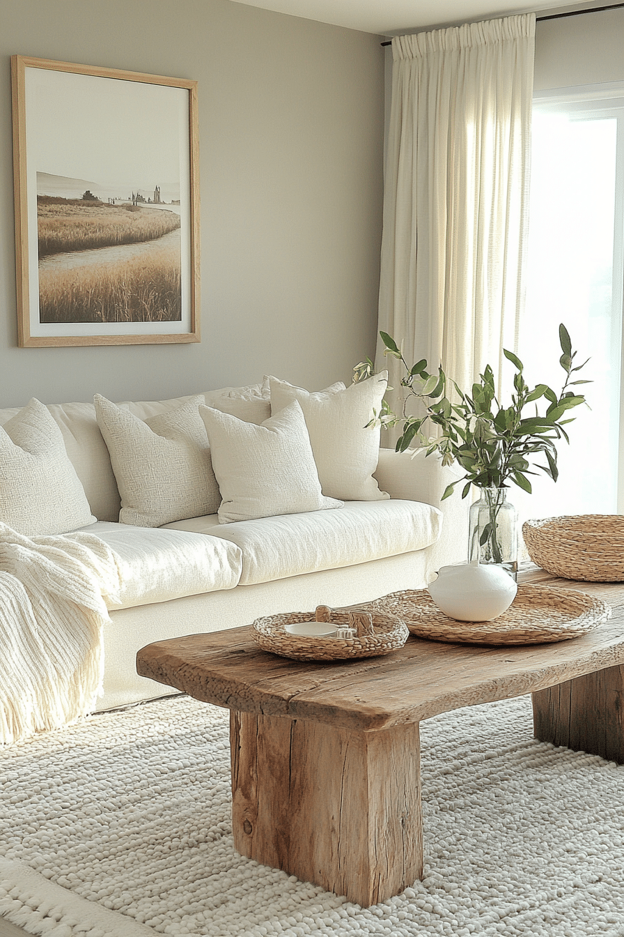 Rustic modern living room