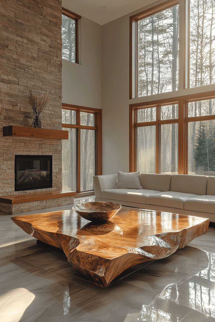 Rustic modern living room