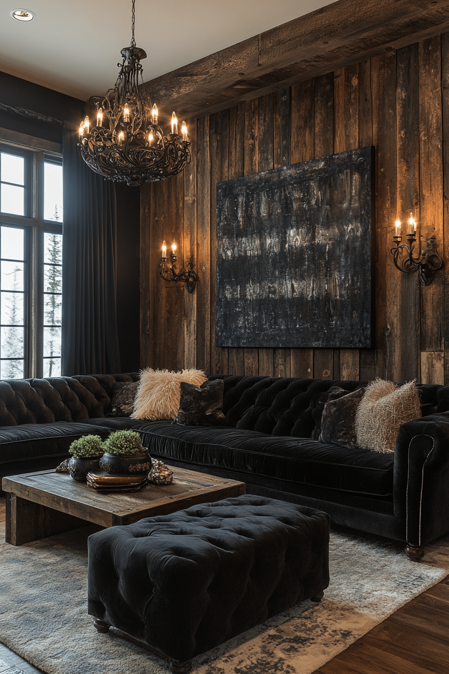 Rustic modern living room