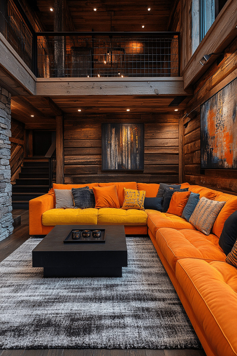 Rustic modern living room