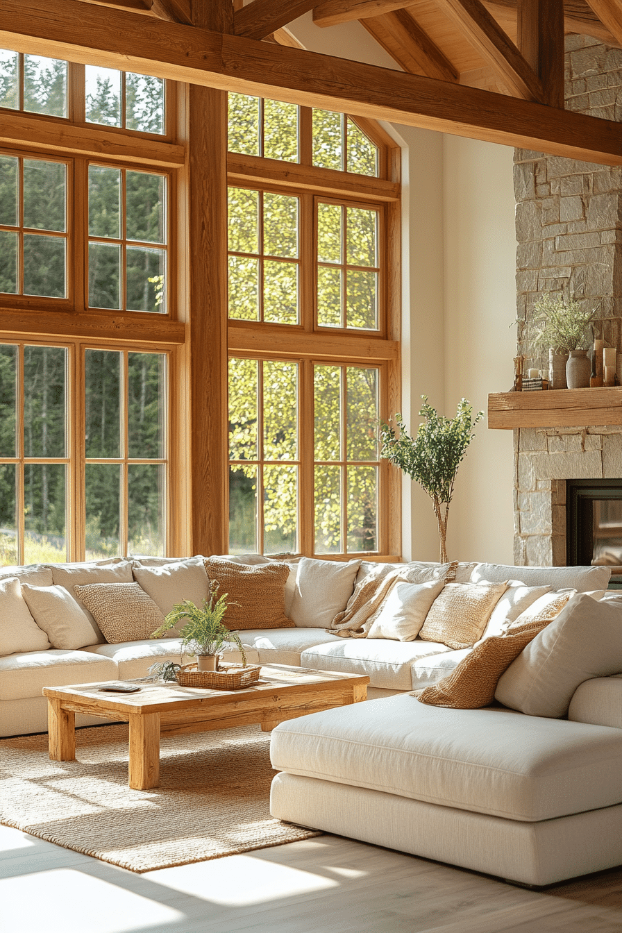 Rustic modern living room