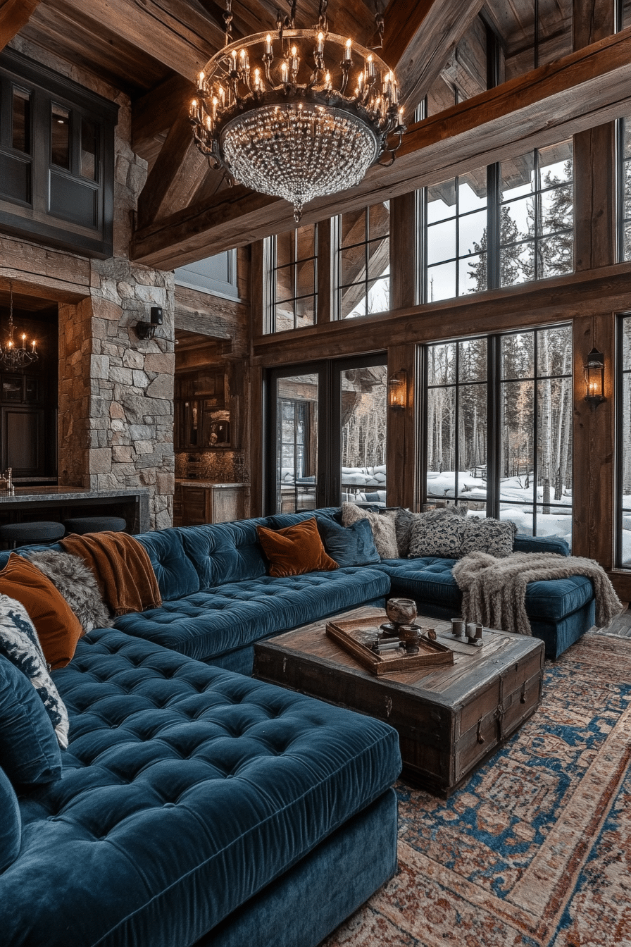 Rustic modern living room