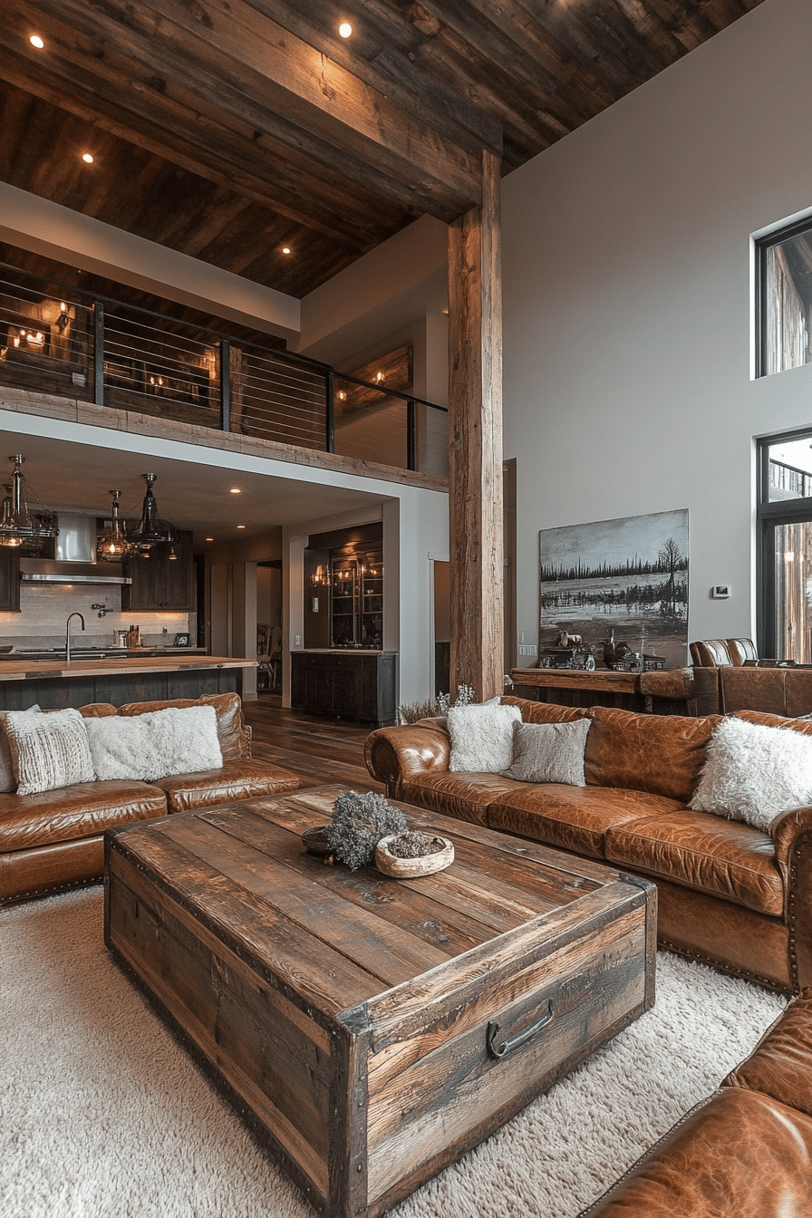 Rustic modern living room